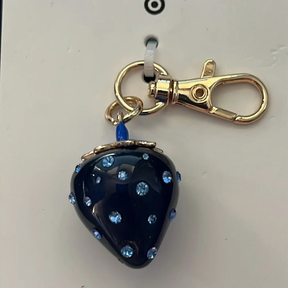 NWT Blue Strawberry Bag Charm Keychain - kate spade new york x Target